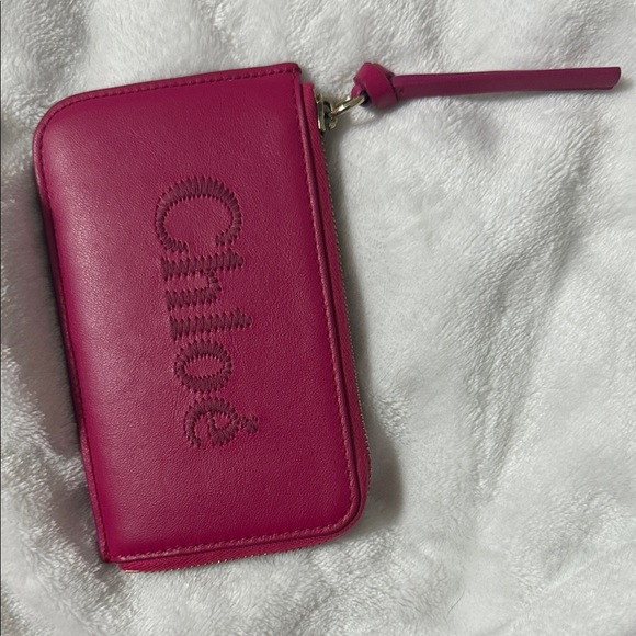 Chloe Pink Leather Wallet - Picture 5 of 5